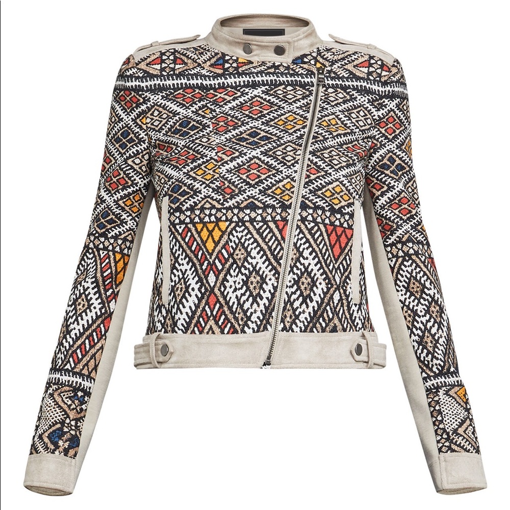 BCBGMaxAzria Multicolor Patterned Jacket